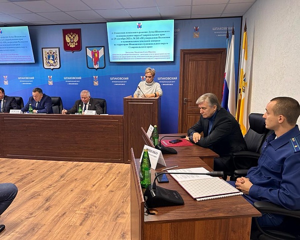 Состоялось внеочередное тридцать десятое заседание Думы Шпаковского муниципального округа